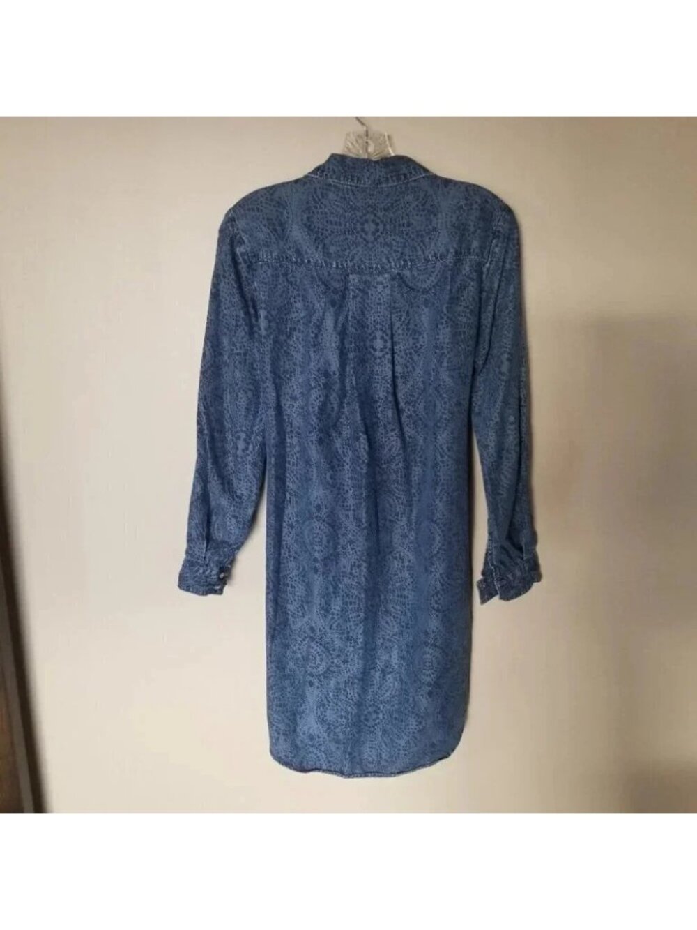 Anthropologie Cloth & Stone Printed Chambray Dress XS - Picture 6 of 15